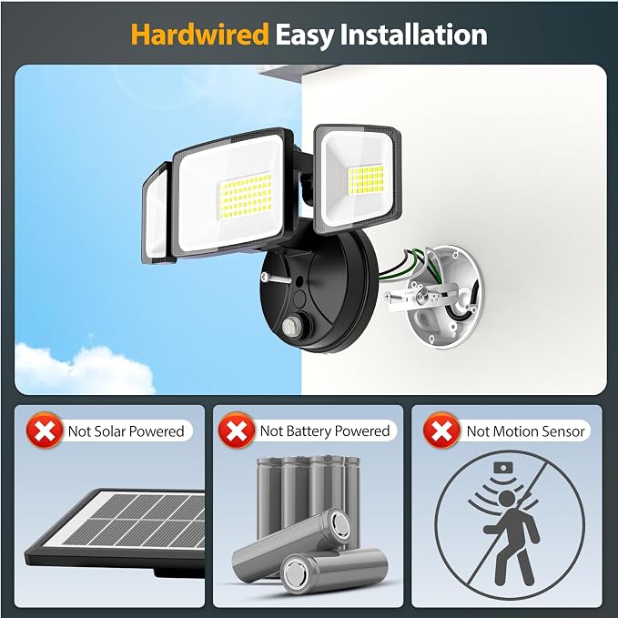 Onforu 70W Dusk to Dawn Outdoor Lighting, 7000LM Black Flood Lights Outdoor - Image 2