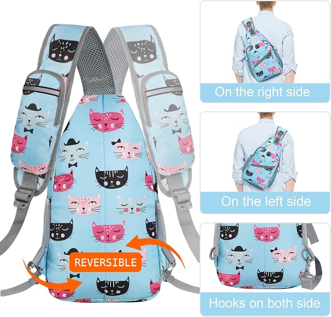 ZOMAKE Sling Bag, Small Crossbody Sling Backpack, Water Resistant Shoulder - Image 5