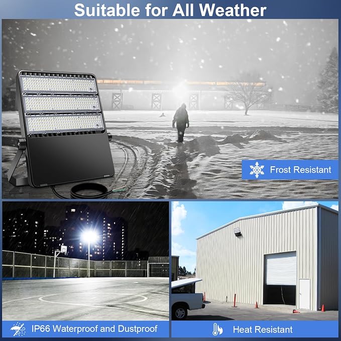 Outdoor LED Stadium Flood Lights 2400W Equivalent Super Bright 52200LM Wall - Image 8