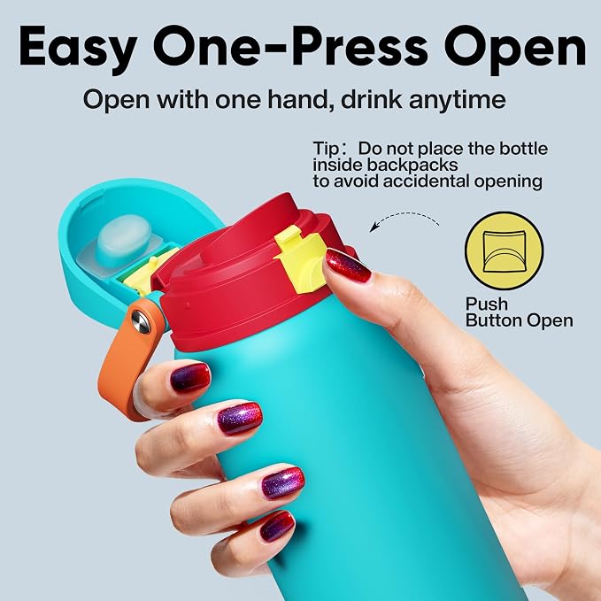 Insulated Water Bottle with Straw - Image 5
