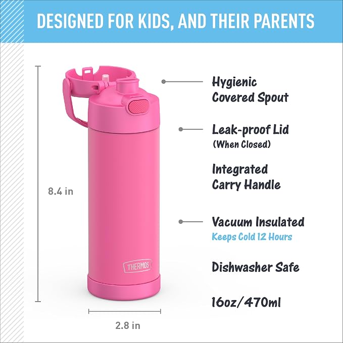 THERMOS FUNTAINER 16 Ounce Stainless Steel Vacuum Insulated Bottle - Image 2