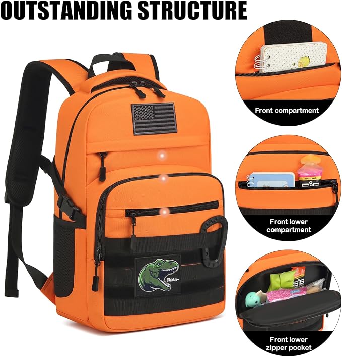 Kids Tactical Backpack Army Molle Bookbag Military Boys Backpack - Image 3