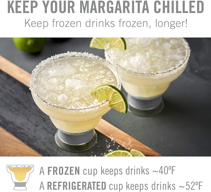 HOST FREEZE Margarita Cocktail Glasses, Frozen Cup Double Wall Insulated - Image 2