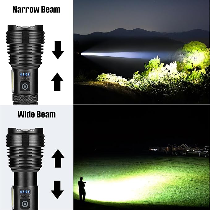 BERCOL Flashlight LED Rechargeable Flashlights High Lumens, 000 LM Super Bright - Image 5