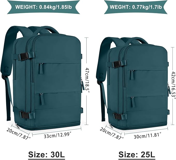 coowoz Large Travel Backpack For Women Men, Carry On Backpack Flight Approved - Image 2