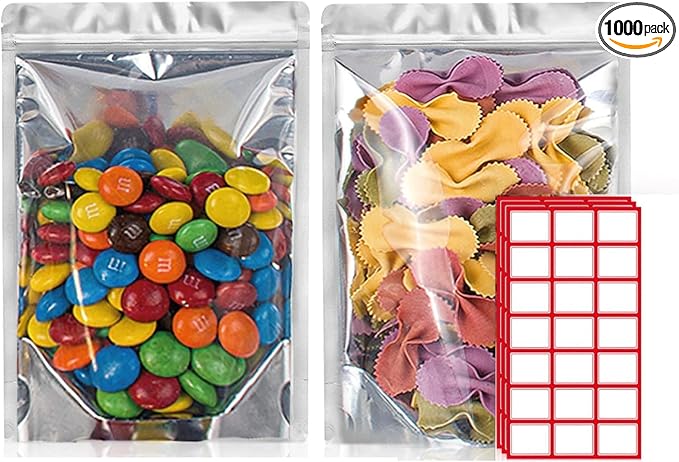 BELLE KR® 5x8 Mylar Bags Stand Up by BELLEKR