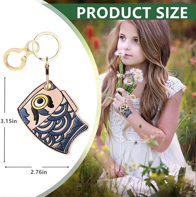 BORKUANA Leather Keychain Holder Case Compatible - Image 2