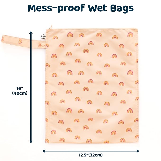 Tiny Twinkle Mess Proof Wet Bags | 1-Pack Reusable Waterproof Wet Bags - Image 2