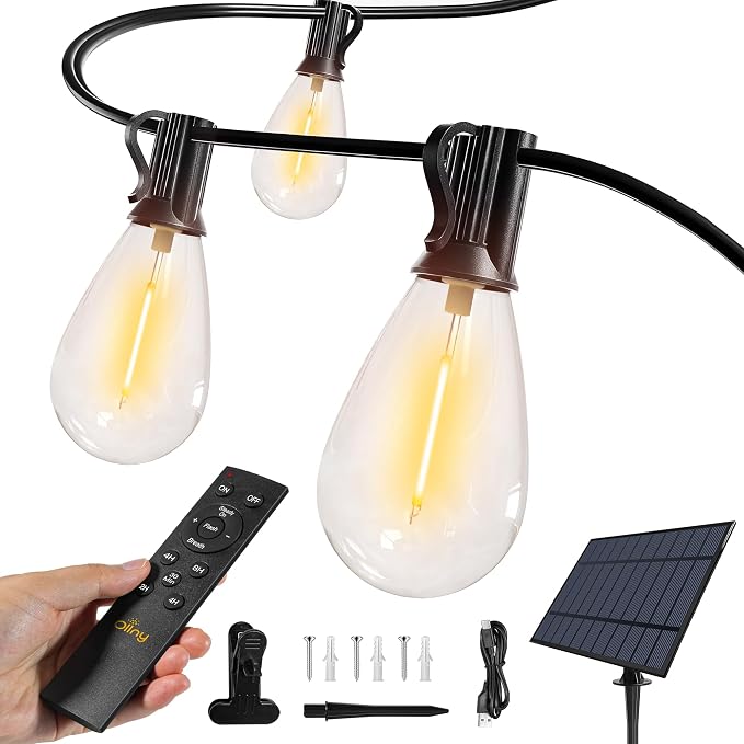 Ollny S11 30FT Solar String Lights Outdoor by Ollny
