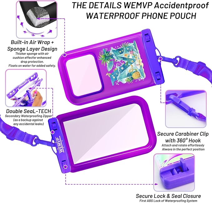 Personalized Initial Waterproof Phone Pouch Case - Image 3