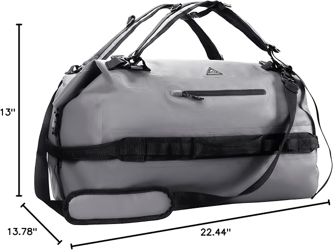 Haimont Large Waterproof Duffel Backpack Roll-Top Heavy Duty Dry Duffle Bag - Image 8