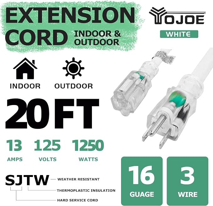 YOJOE Indoor Outdoor Extension Cord - Image 2
