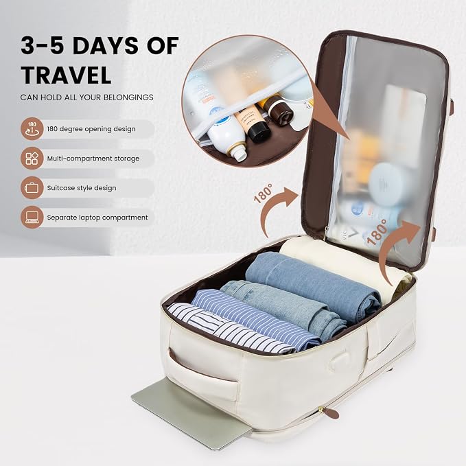 LOVEVOOK Travel Backpack for Women, 40L Carry On Backpack - Image 2