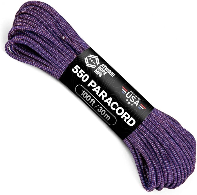 Atwood Rope MFG Color Changing 550 Paracord 100 Feet 7-Strand Core Nylon by AtwoodRopeMFG