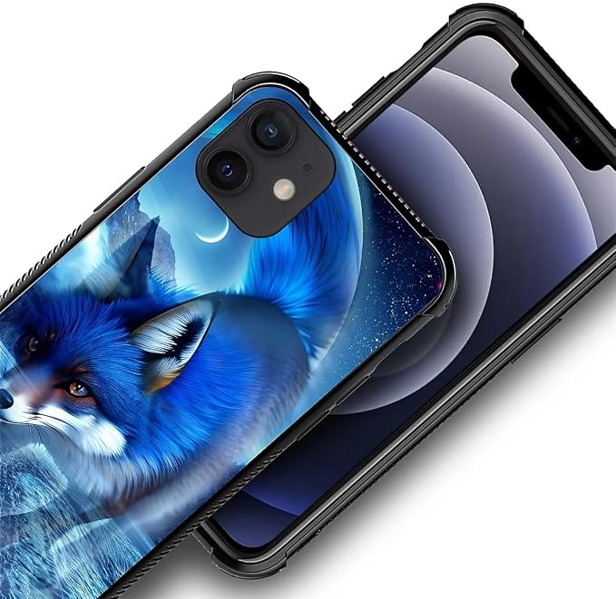 for iPhone 11 Case, Snowy Mountain Fox Lake Pattern Graphic Design Girl Boy - Image 6
