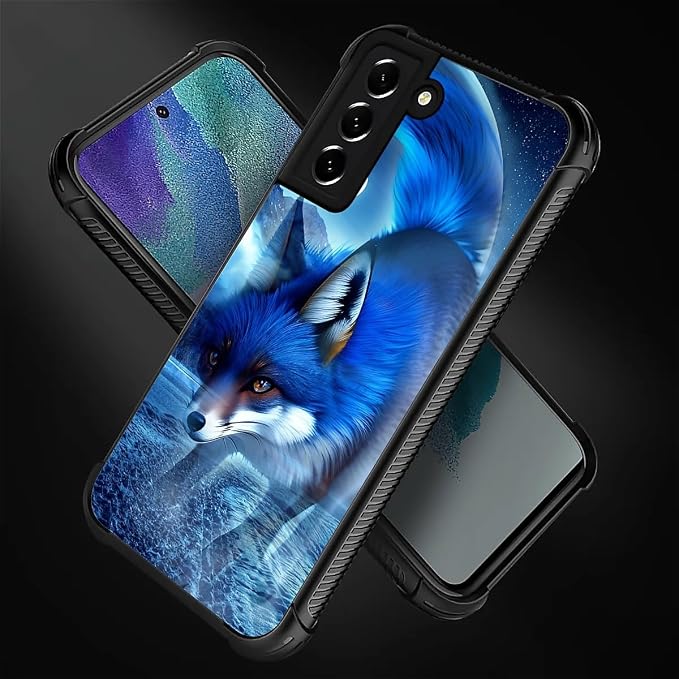 for Samsung Galaxy S21 Case, Snowy Mountain Fox Lake Pattern Graphic Design - Image 2