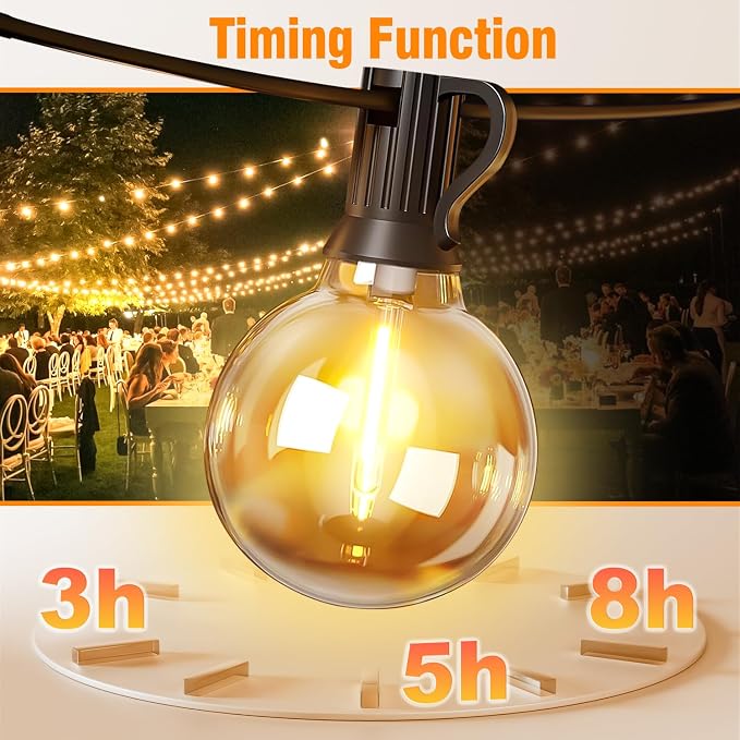 Nisocy 25FT Solar String Lights Outdoor Waterproof - Image 4