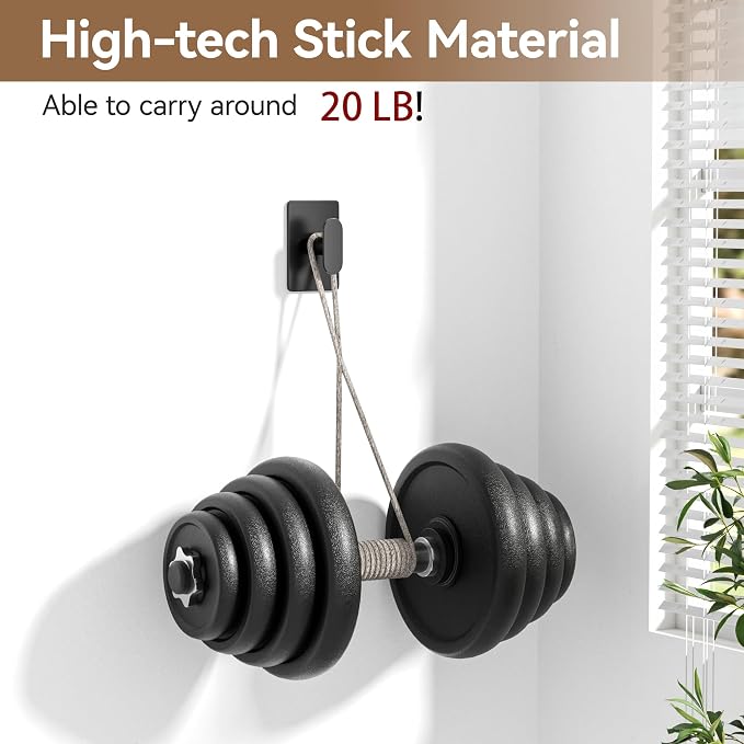 pickpiff Adhesive Towel Hooks for Bathroom: 20LB Extra Strong Wall Hanger for - Image 3