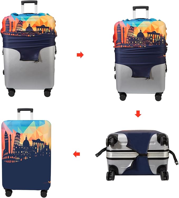 WUJIAONIAO Travel Luggage Cover Baggage Suitcase Cover Protector Skins 18-32 - Image 4