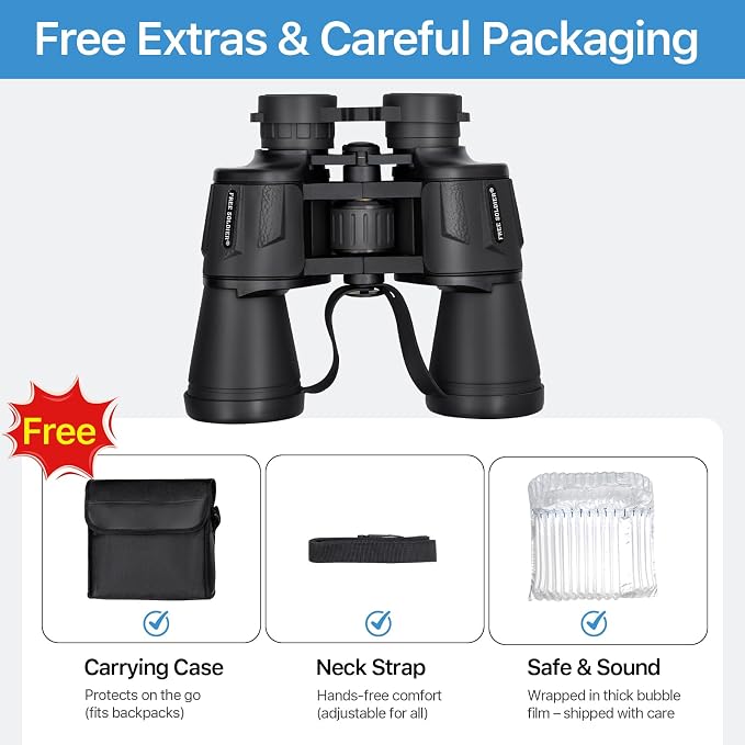 20x50 High Power Binoculars for Bird Watching 28mm Large Eyepiece Life - Image 6