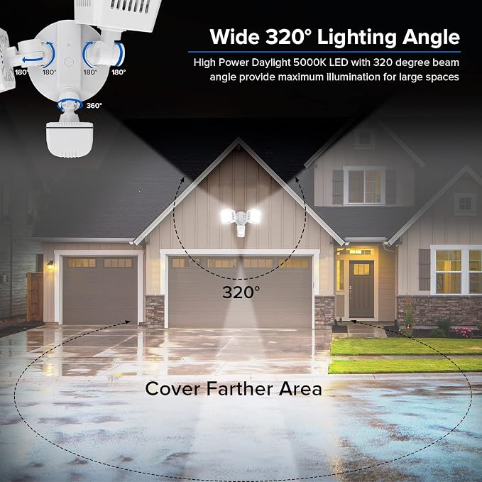 SANSI 36W 3600LM Motion Sensor Outdoor Lights, 000 Hrs Lifespan LED Flood Light - Image 2