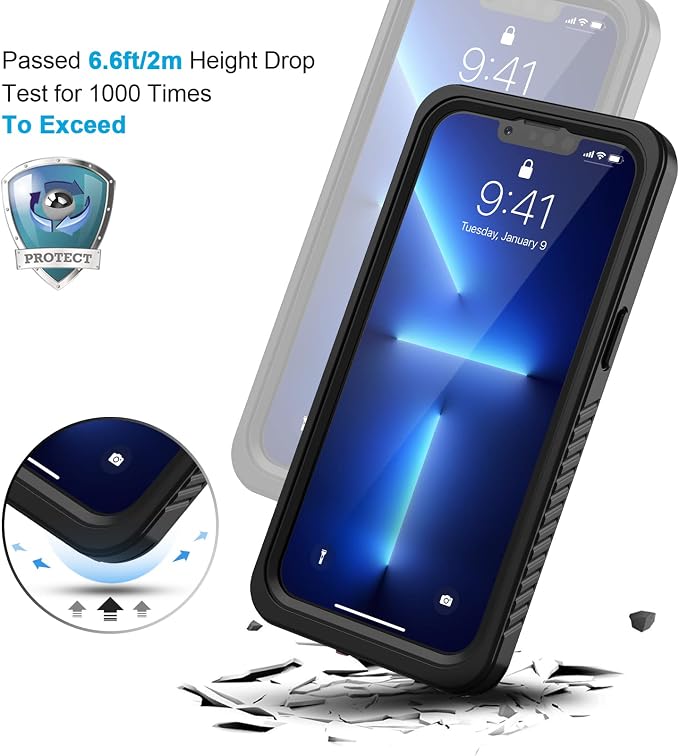 Lanhiem for iPhone 13 Pro Max Case, IP68 Waterproof Dustproof Shockproof Cases - Image 5