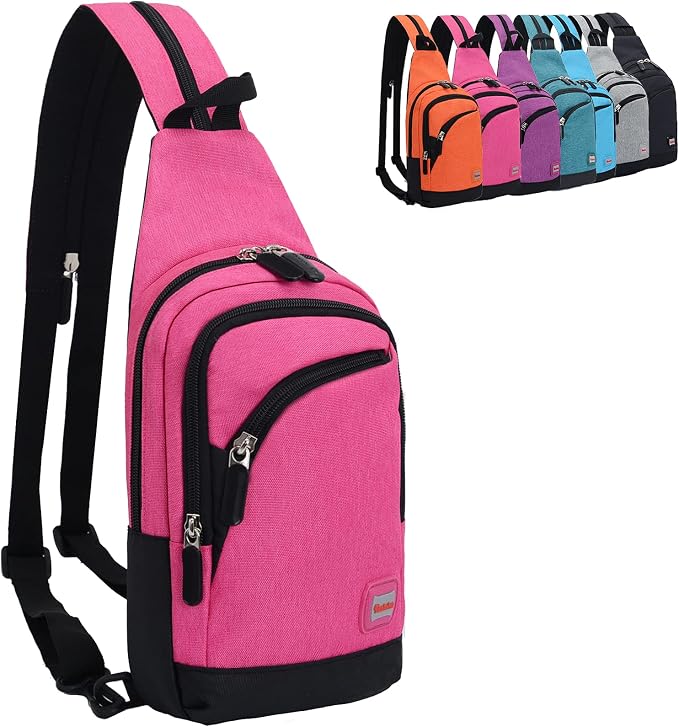 Peicees Small Sling Bag for Women Mens Convertible Crossbody Backpack Shoulder by Peicees