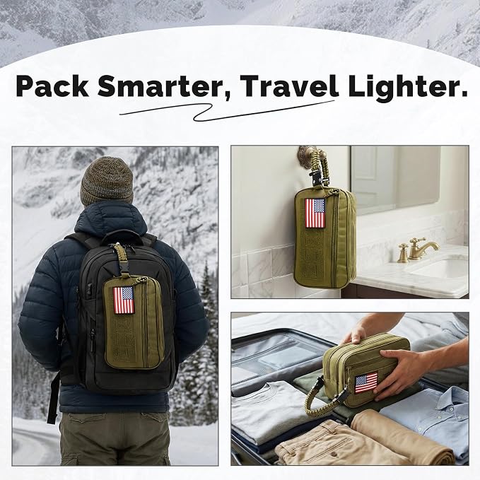 Toiletry Bag for Men Tactical Travel Dopp Kit - Image 5