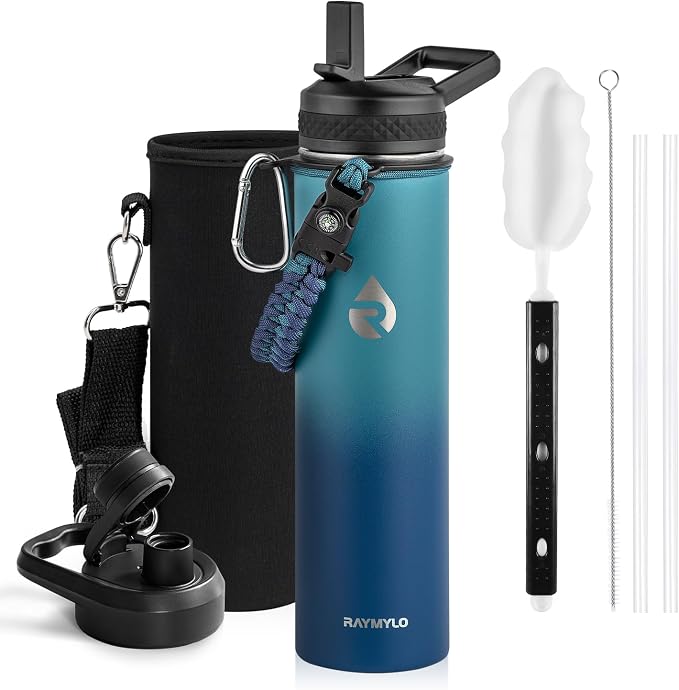 RAYMYLO Insulated Water Bottle 24oz, Triple Wall Vacuum Stainless Steel by RAYMYLO