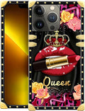 Compatible with iPhone 13 Pro Max Case, Queen Lip Crown Leopard Print Luxury by Unknown