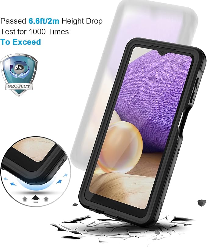 Lanhiem for Samsung Galaxy A32 5G Phone Case, IP68 Waterproof Dustproof Case - Image 5