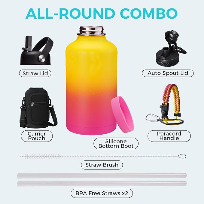 64 oz Insulated Water Bottle - - Image 2