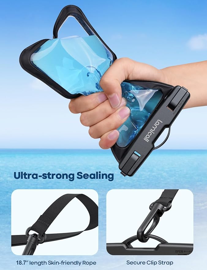 Lamicall 2Packs Waterproof Beach Bags, Vacation Essentials - Image 6
