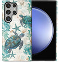 for Samsung Galaxy S24 Ultra Case, HL2 Ocean Sea Turtle Nautical Map Hybrid 2 by Unknown