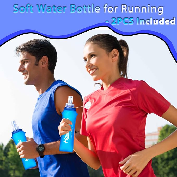 2 Packs Soft Flask, 17oz/500ml TPU Collapsible Soft Water Bottle - Image 4