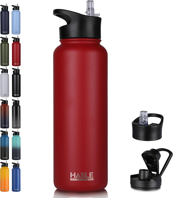 HASLE OUTFITTERS 40oz Stainless Steel Water Bottle, Vacuum Insulated Double by HASLEOUTFITTERS