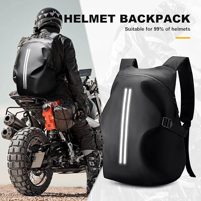 Motorcycle Helmet Backpack, Luggage Backpack - Image 9