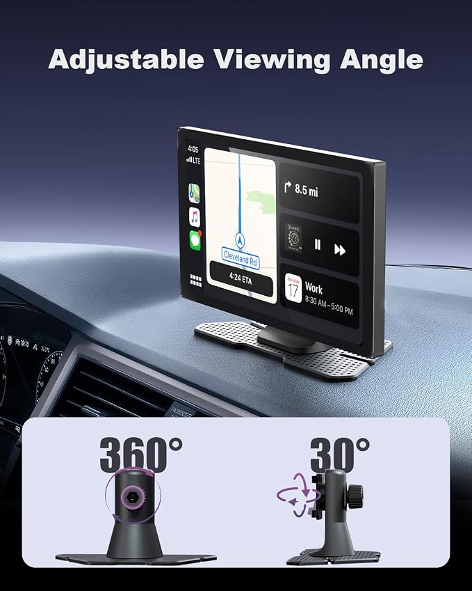 Carplay Holder Mount for 7/9/10.26” Portable CarPlay Screen Mount, GPS Holder - Image 2