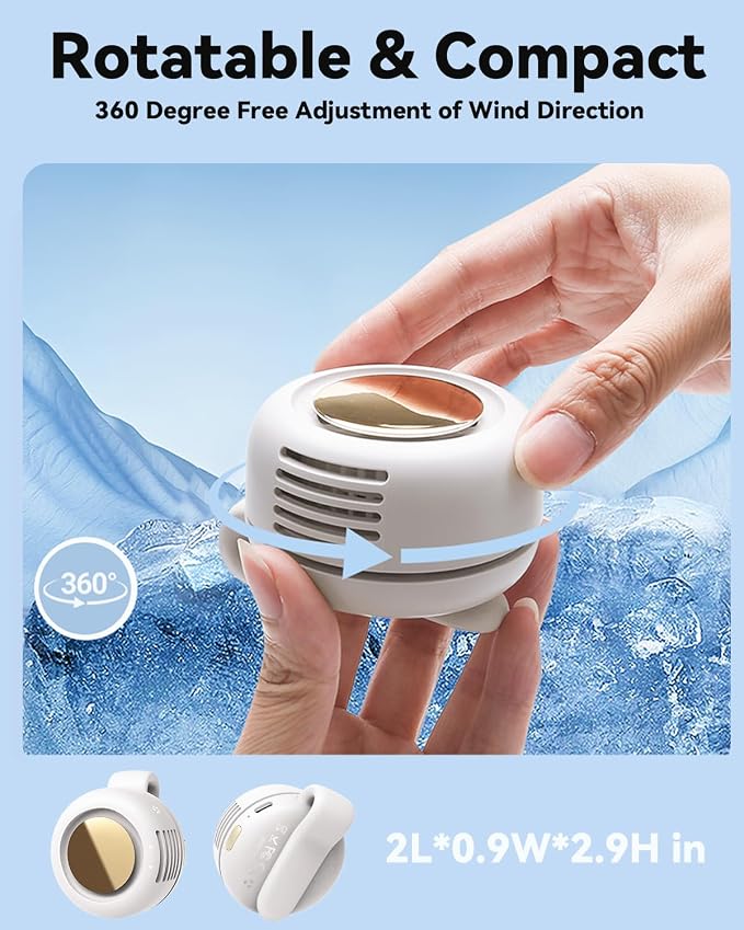 Portable Silent Mini Bladeless Fan Clip On, Small Fan Clip on - Image 2