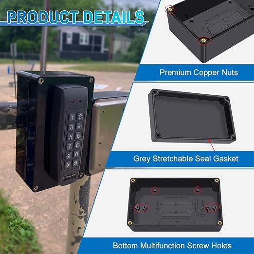 Project Box Junction Box IP67 Waterproof, Nineleaf ABS Plastic Junction Box - Image 4