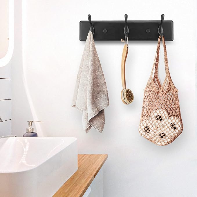Badiano Wooden Coat Rack, Wall-Mounted Organizer - Image 5