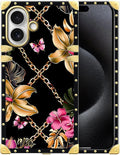 for iPhone 17 Case Luxury Golden Decoration by Unknown