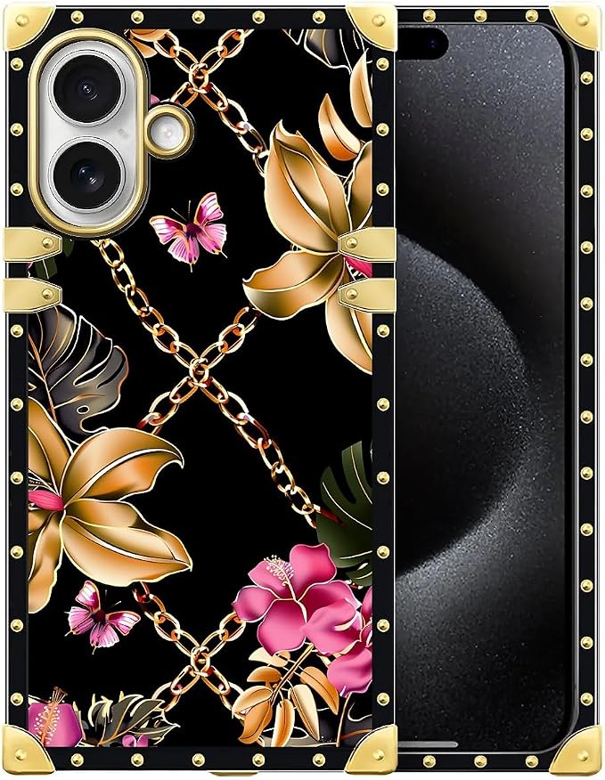 for iPhone 17 Case Luxury Golden Decoration by Unknown