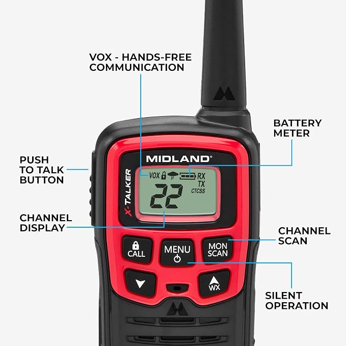Midland® - T31VP - X Talker - 22 Channel FRS Walkie Talkies - Extended Range - Image 3