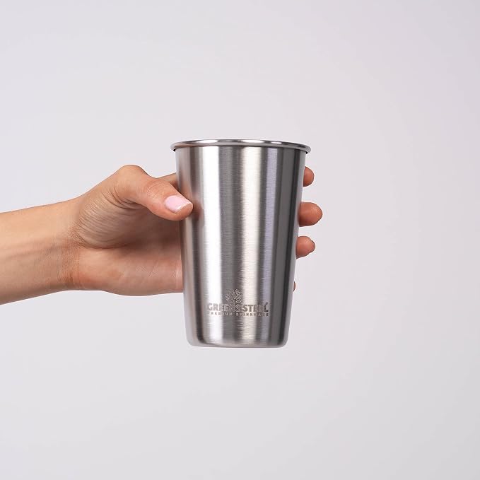 Greens Steel #1 Premium Stainless Steel Cup, 16 oz Pint Cups Premium Metal Cups - Image 7
