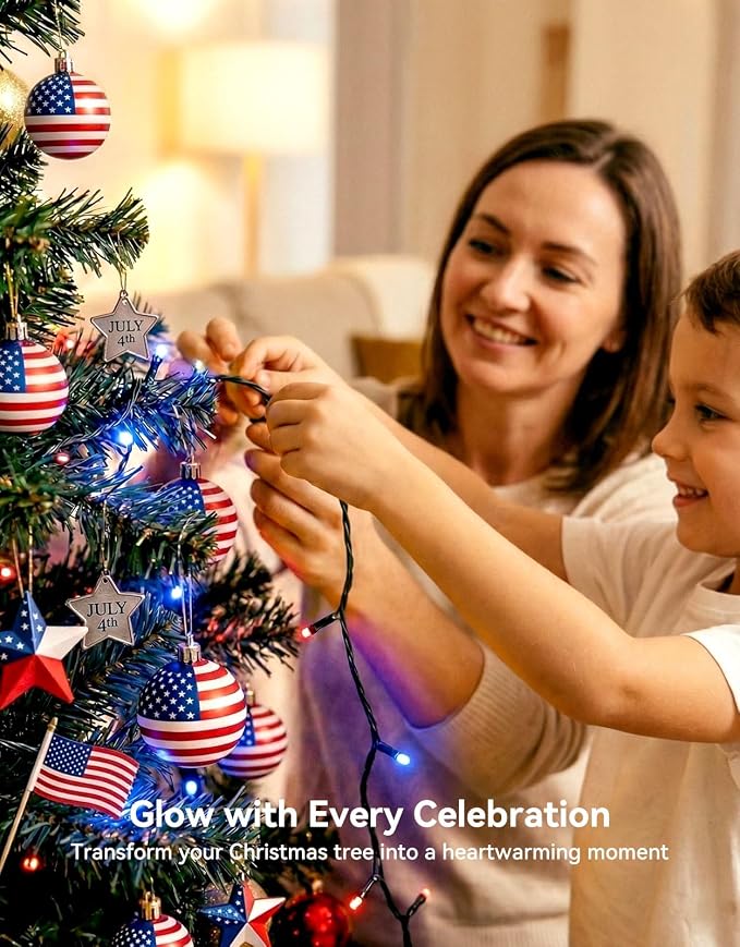 LitHome 4th of July Decorations Outdoor Waterproof, 99FT 300 LED String Lights - Image 7