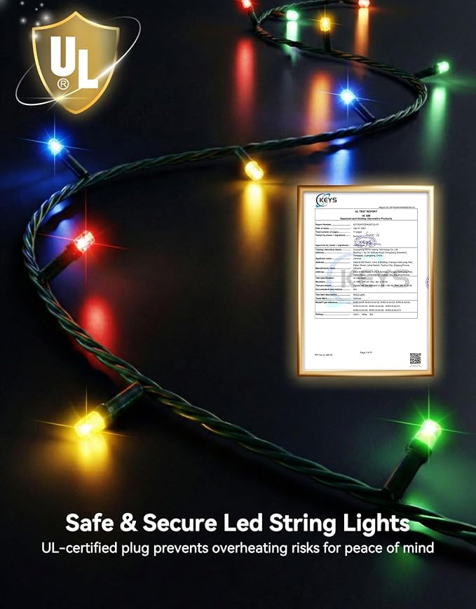 LitHome 99FT 300 LED String Lights Outdoor Indoor, 8 Modes Waterproof Christmas - Image 5