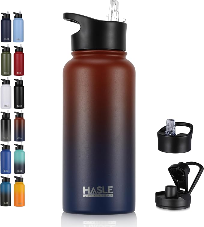 HASLE OUTFITTERS 32oz Stainless Steel Water Bottle, Vacuum Insulated Double by HASLEOUTFITTERS