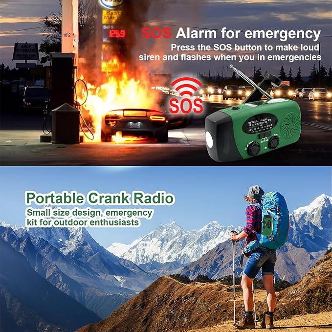 2000mAh/7400mWh Emergency Weather Radio - Image 6