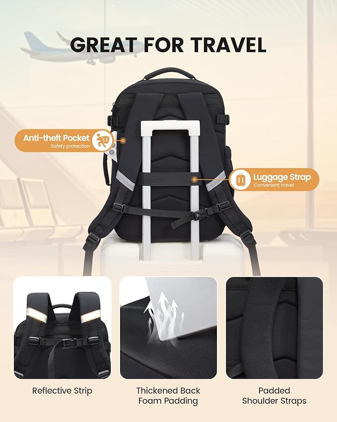 LOVEVOOK 50L Travel Backpack for Men Women, Waterproof Carry On Backpack for - Image 6